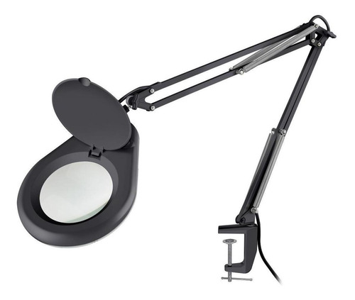 Lámpara De Alta Luminosidad Con Lupa Y Brazo Fl | Her-740ne Color de la estructura Negro Color de la pantalla Transparente