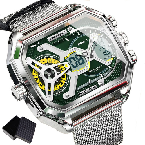 Reloj Electrónico Led Rectangular Con Fecha Y Semana Para Ho