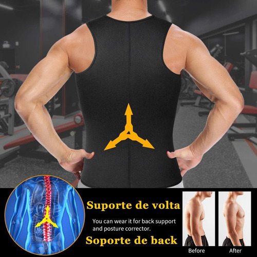Hombre Sudor Sauna Chaleco Faja Shaper Quemar Grasa