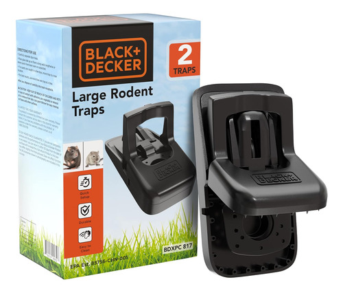 Trampa Para Ratas Black+decker Para Exteriores Y Trampas Par