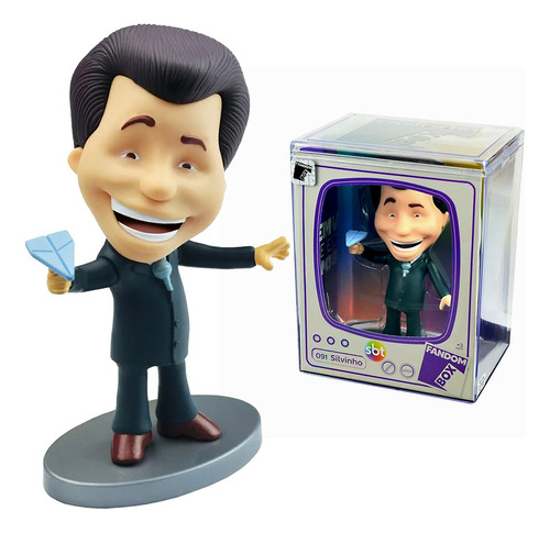 Boneco Silvio Santos Silvinho C/ Aviãozinho Fandom Box Lider