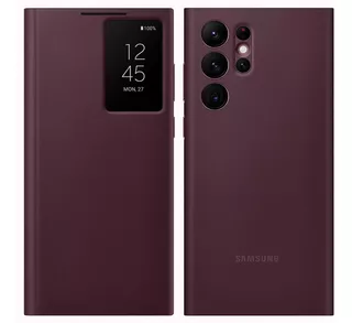 Case Galaxy S22 Ultra S-view Flip Cover Original Borgoña