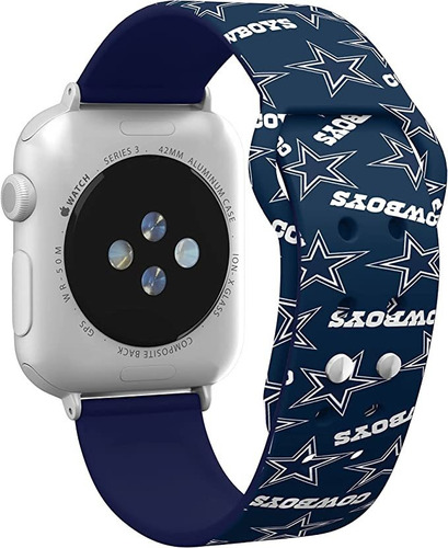 Dallas Cowboys - Correa De Reloj Hd Compatible Con Apple Wa.