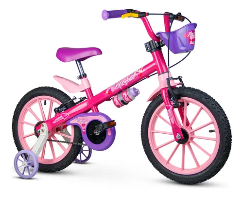 Bicicleta Infantil Com Rodinha De Treinamento Menina Aro 16