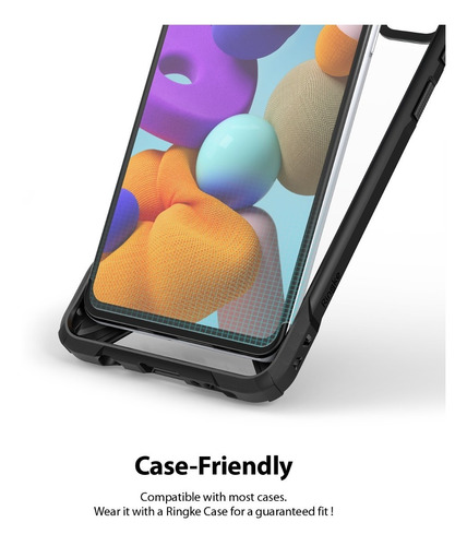 Imagen 3 de 9 de Film Dual Easy Wing Samsung A21s Ringke X2 Con Alas Full Cov