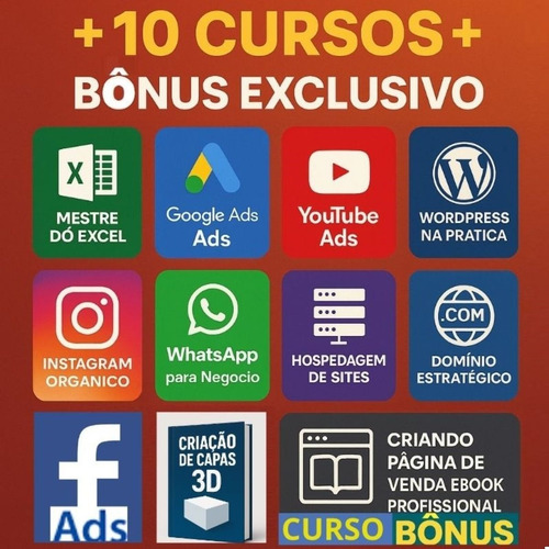 Planilhas Excel + Dashboards + Cursos + Bônus