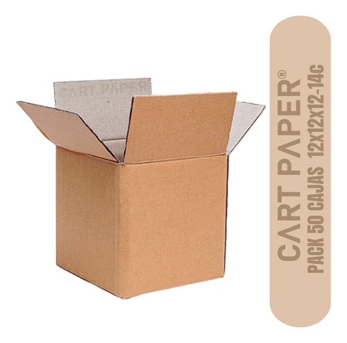 Cajas De Cartón 12x12x12 / Pack 50 Cajas / Cart Paper