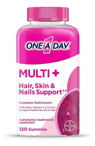 One A Day Multi Hair Skin & Nails Pelo Uñas Piel 120 Gomas Sabor Frutas