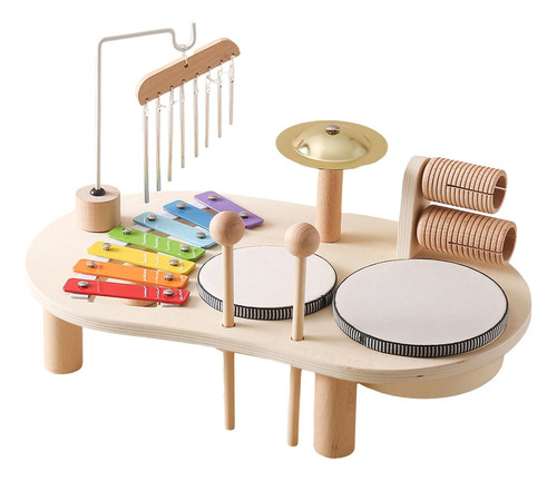 Batería Infantil De Madera Con Juegos De Música Para