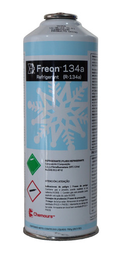 Lata Gas Refrigerante R134a Chermours Dupont 750 Grs