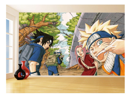 Papel De Parede Anime Naruto Mangá Desenho Art 3,5m Nrt30