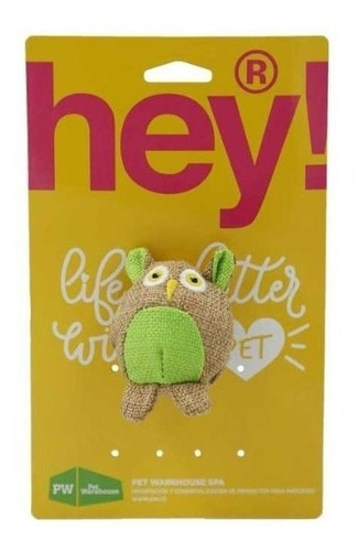 Hey! Juguete De Gato Con Forma De Buho (6,5x8 Cm)
