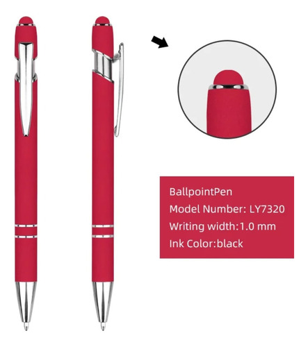 Bolígrafo Multifunción Touch Screen Lapicero De Aluminio 