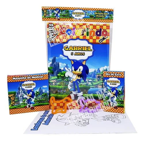 Livrinho de Colorir do Super Sonic 10 Unidades