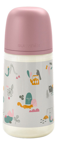 Biberon 270ml/9oz Sxpro Flujo Medio Prints Suavinex Color Morado