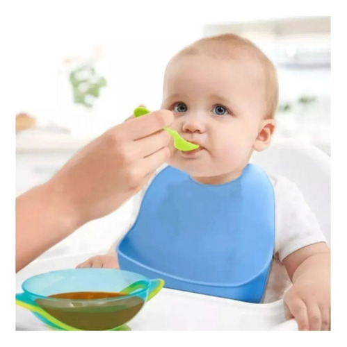 Babador De Silicone Com Cinto E Pega Migalhas Impermeável