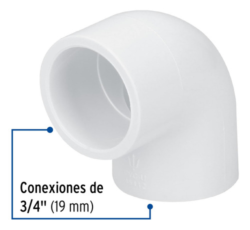 Codo 90° De Pvc De 3/4, Foset. 45412