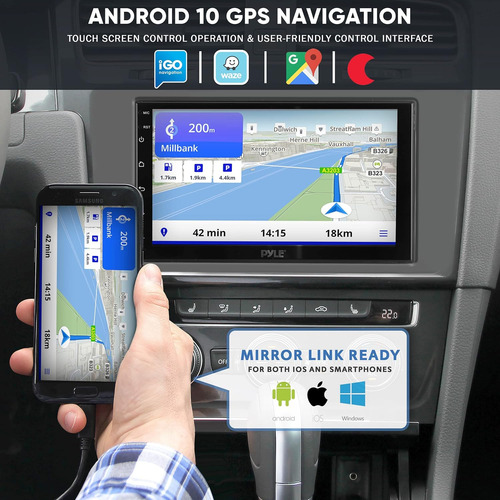 Receptor Estéreo 7 Doble Din Bluetooth Carplay Android Auto