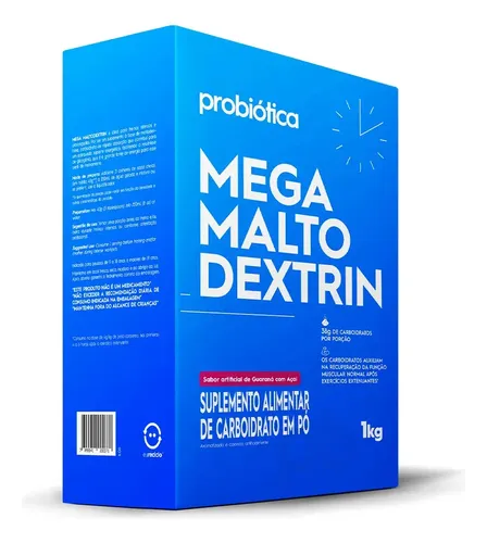 Mega Maltodextrin Probiótica 1kg Sabor Guaraná Com Açaí