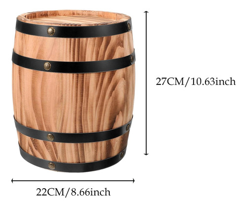 Barril De Vino De Roble, Dispensador De Cubos De M Marrón