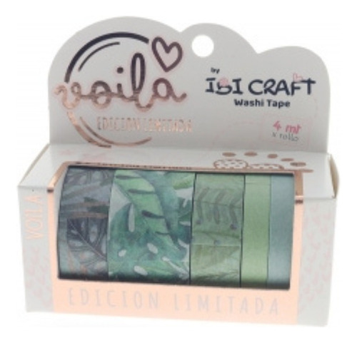 Washi Tape - Voila - Ibi Craft 5 Rollos - 4 Mt