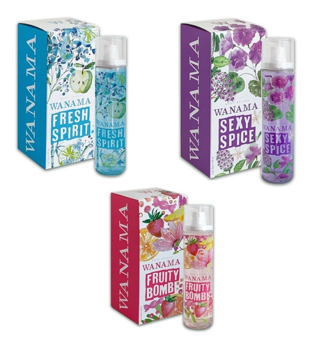 Pack X 3 Wanama Body Splash Fragancias Frescas Oferta