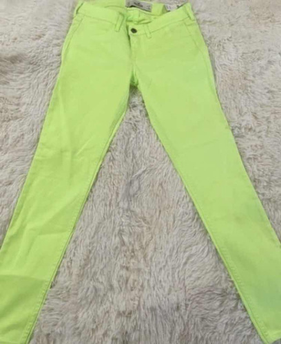 Pantalón Skinny Hollister Verde Mujer Jeans