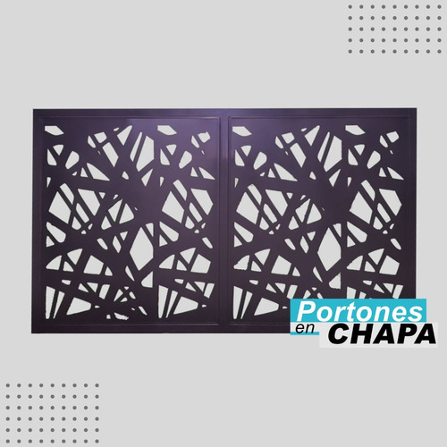 Cerco Chapa Decorada, Paño Fijo 1.80 X 1.20 Chapa N° 16 Reja Gris