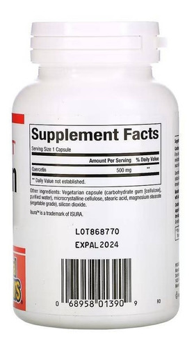 Quercetina 500 mg 60 cápsulas - Factores naturales