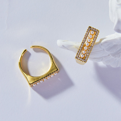 Anillo Abierto Para Mujer, Joyería De Moda Ligera Con Cobre