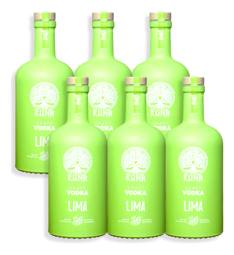 Vodka Runa Craft Saborizado Lima 750ml Argentina Caja X6u