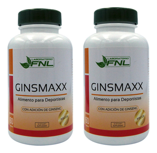 Ginsmaxx 320 Mg 120 Cápsulas Estrés Energía Ginseng Polen