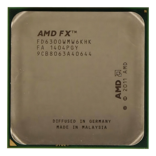 Procesador gamer AMD FX 6-Core Black 6300 FD6300WMW6KHK de 6 núcleos y 3.8GHz de frecuencia