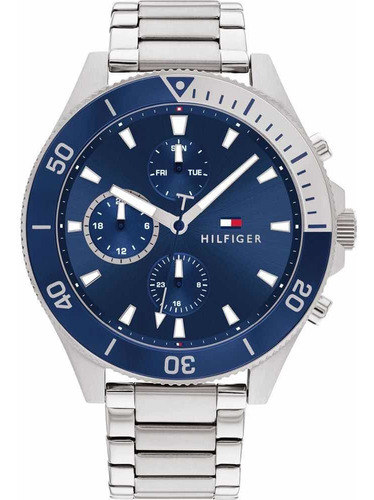 Reloj Tommy Hilfiger Para Hombre Acero Plateado 1791917 Color del fondo Plata