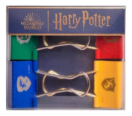 Super Binder Clips Mooving Casas Harry Potter 32mm X 4 U