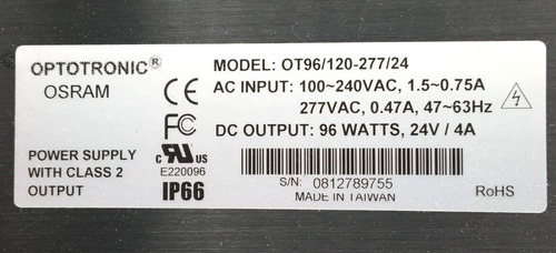 Osram Optotronic 96w Led Power Supply Ot96/120-277/24, 515