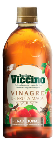 Vinagre de Maçã Tradicional Senhor Viccino Frasco 500ml