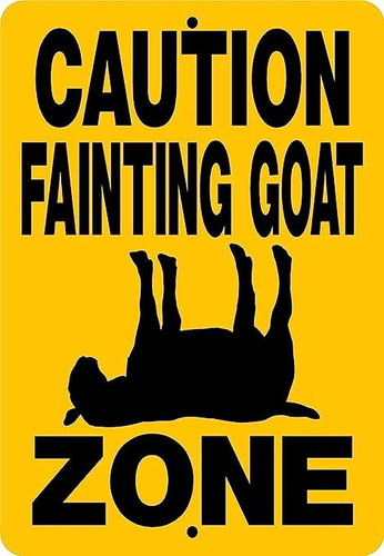 Ilksti Mental Goat Fainting Tin Signs Decoración Vintage