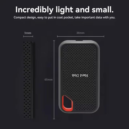 Disco Duro Ssd Externo Portátil 6 Tb Usb 3.1 Con Estuche Negro