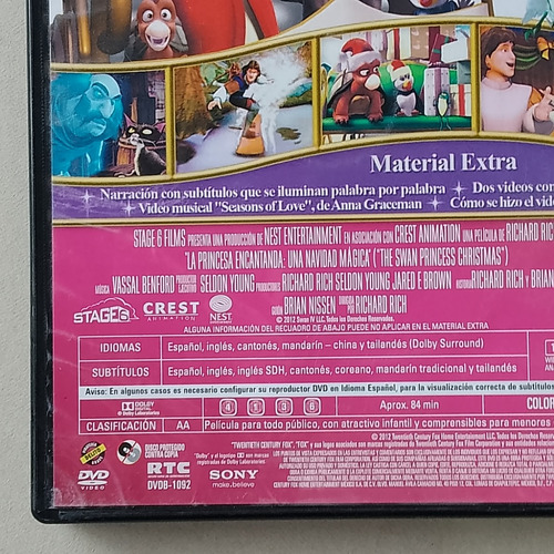 Dvd La Princesa Encantada Una Navidad Magica (Usado)