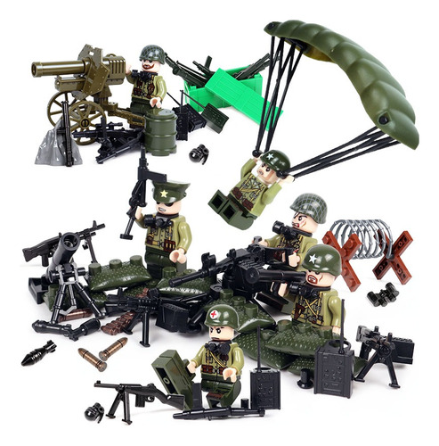 Bloques Militares Miniatura Artillería Paracaidista Guerra