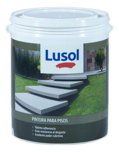 Lusol Pintura Para Pisos Alta Resistencia X 4 Lt Color Rojo Oxido