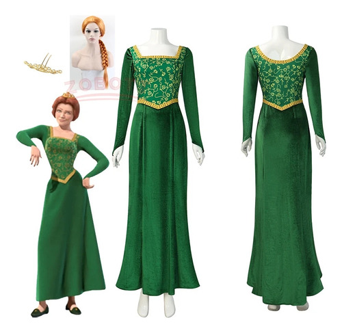 Disfraz De Princesa Fiona Para Mujer Traje De Cosplay