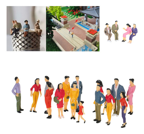 Lj Maqueta De Personas A Escala 1:25 20 Figuras Pintadas