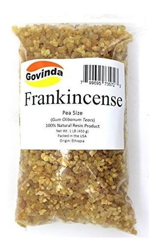 Govinda Incienso Resina Natural Tamaño De Un Guisante 1 Lb.