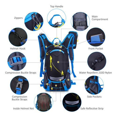 Mochila De Ciclismo Con Funda Para Lluvia Mochila Water Hydi