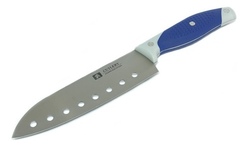 Cuchillo De Acero 30cm Largo Mango Resistente Color Azul marino