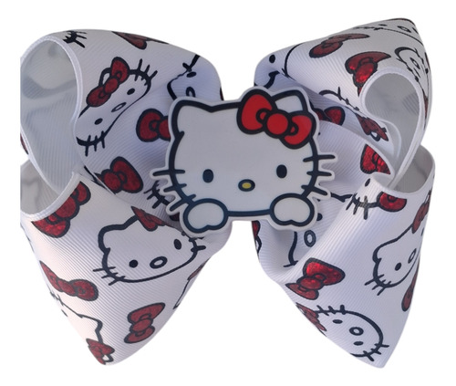 Moño Kitty Blanco Niña Escolar Moda
