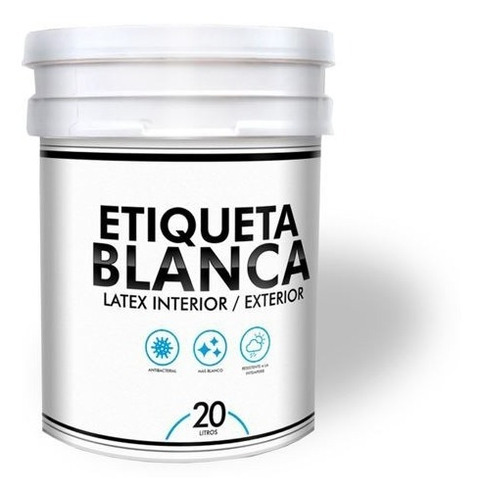 Latex Blanco 10 Lts + Enduido 1lt + Rodillo + 4 Lija Al Agua