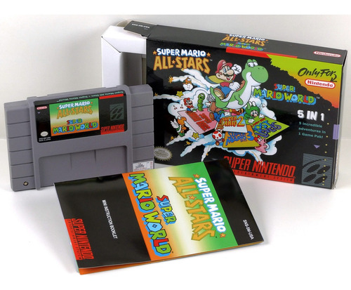 Super Mario All-Stars + Super Mario World Snes completo